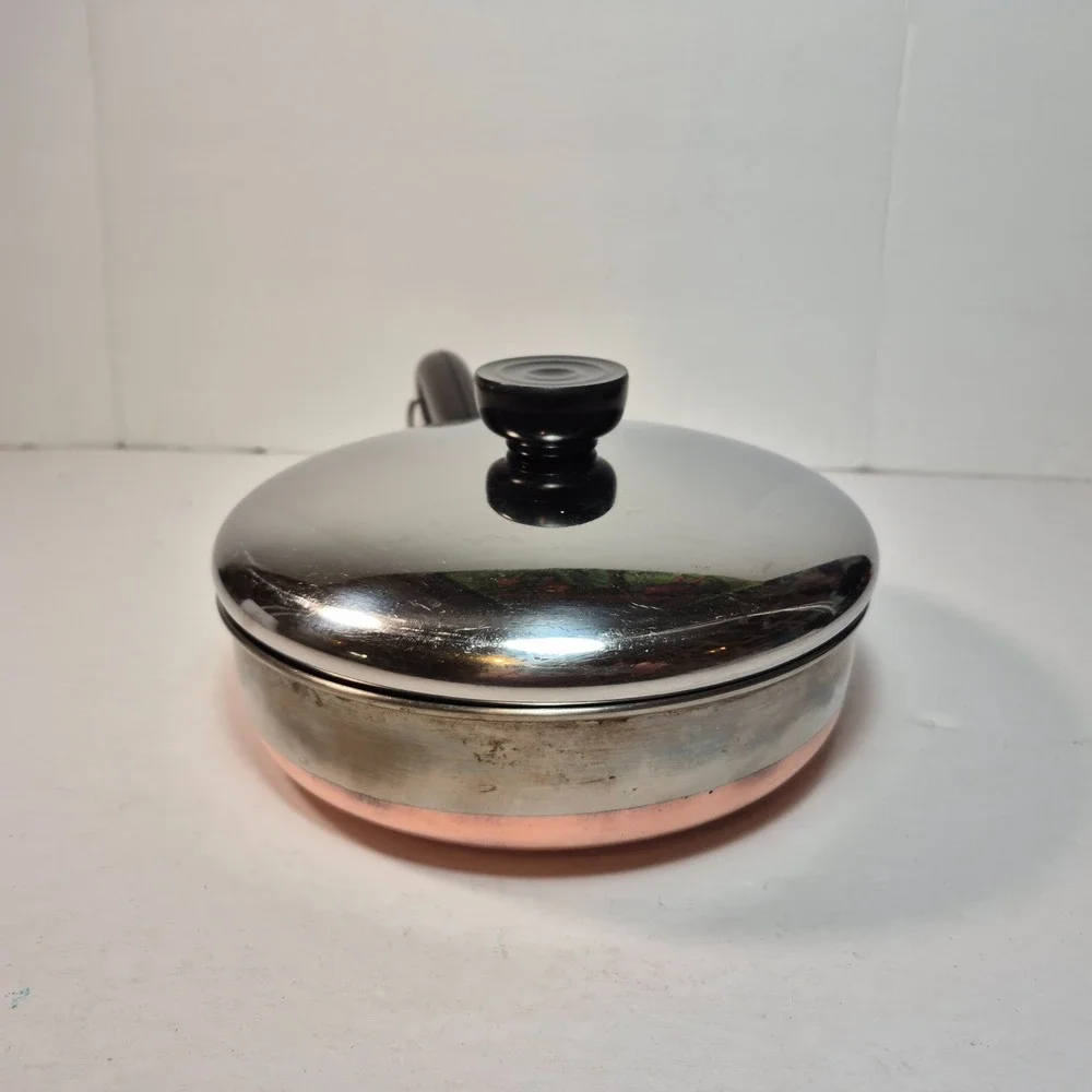 Revere Ware Revereware 1 Qt Copper Bottom Combination Pan Riverside with Lid